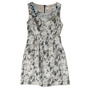 New Lela Rose Sleeveless Embellished Sheath Dress Missing Beads